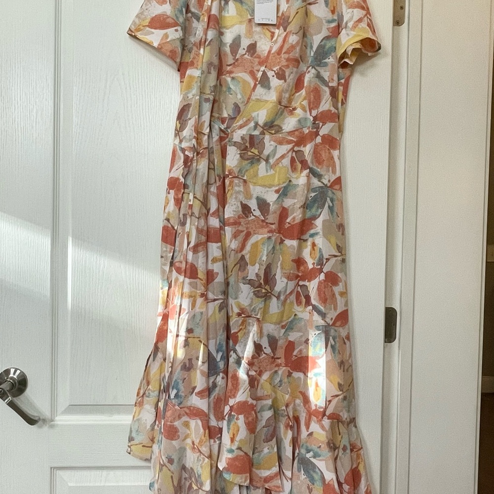 Floral Wrap Dress in Multicolor - Picture 2 of 5